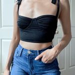 Adika Candy Black Bustier Crop Top Photo 0