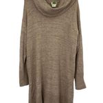 Anthropologie  Sweater Dress Sonoran Cowl Neck Wool Alpaca Cashmere Tan Womens XL Photo 0