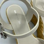 Marc Fisher Burian Ivory Faux Leather Platform Wedge Sandals Shoes NWOB size 10 Photo 4