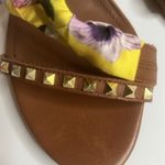 Ash Heidi Sandals 39 / 8.5 Papaya Brown Studded Floral Wrap Strappy Heels Boho Photo 3