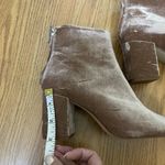 ZARA NWOB  pink velvet square toe ankle heeled boots size 36 US 6 Photo 3