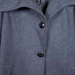 Guess  Womens Large Dark Gray Wool Blend Lined Collared Fitted Pea Coat Photo 7