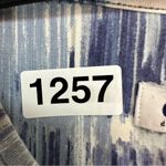 Denim & Co  Abstract Print Short Sleeve Blouse Shirt Womens XS Blue Photo 8