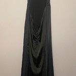 Free People NWT Women's Large Black Halter Slit Silky Dance Til Dawn Maxi Dress Photo 7