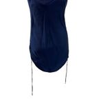 Aritzia Wilfred Only Ruched Slip Dress Mini Sleeveless Navy Blue Size XS Photo 10