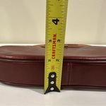 Etienne Aigner  Vintage Leather Wooden Elegant Red Clutch Handbag Photo 9