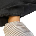 London jeans Black embroidered lace stripe linen Pants m wide leg resortwear Size 16 Photo 2