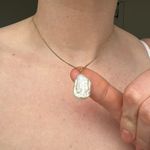 Handmade Gold Plated Freshwater Baroque Irregular Pearl Pendant Necklace Photo 1