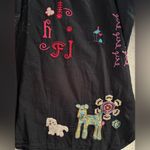 Johnny Was  BIYA MISHTI Folk Embroidered Black Tunic Photo 7