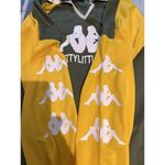 Pretty Little Thing  women's UK 6 US 2 long sleeve collard khaki varsity t shirt Photo 8