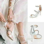 Anthropologie  BHLDN Badgley Mischka Yasmine Ankle Strap Sandals Size 7 NWOT $245 Photo 13