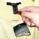 Forever 21  Light Yellow Cropped Knit Tie Side Ruched Tank Top Photo 2