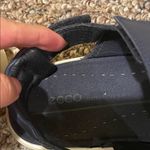 Ecco Womens  Babett Three Strap Blue Leather Sandals Photo 6