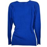 The Limited  Royal Blue Slanted Side Zip L/S Lightweight‎ Sweater EUC Size MP Photo 5