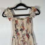 Taylor & Sage Beige Pink Floral Rose Smocked Shift Dress M Lined Cottagecore Photo 1