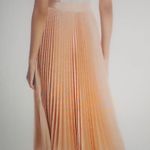 Reiss  Alessi Metallic Pleated Midi Skirt Size 4 Photo 5