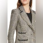 Veronica Beard Metallic Fabian Tweed Blazer Jacket Black Silver Size 4 Photo 10