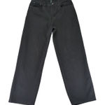 H&M Loose Fit Black Wash Denim Jeans Women's Size 33 Baggy Relaxed Rigid Denim Photo 0