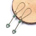Heart Arrow Pendant Hoop Drop Dangle Earrings Photo 1