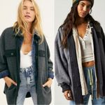 Free People Ruby Jacket in Incense Medium Oversized Shacket Grunge 90s Grey Photo 2