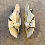 Jimmy Choo  Avenue 50 Cream Leather Mules with Knot Detail Kitten Heel 38.5 Photo 5