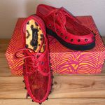 Iron fist NEW! Lovelace Your Face RED Lace Studded Platform Creepers Size 36/5 Photo 2