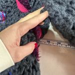 SAVE THE QUEEN Crochet Open Knit Cardigan Sweater Fringe Trim XS Italy Gray Photo 10