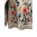 Anthropologie Sundry Floral Embroidered Crew Neck Pullover Sweater Size 1 Small Photo 4