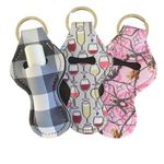 Lip balm or small roller bottle holders with key ring handmade set of 3 … Photo 0