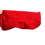 Victoria's Secret  Pink Red Tote Bag Canvas Beach Travel Shopping Metallic Logo Photo 3