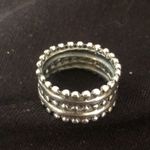 Sterling Silver  Open Dot Bead Cigar Band Ring Sz 8 Photo 6