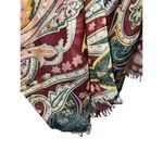 Boho paisley print lightweight scarf wrap multicolor fringe edge women OS Photo 3