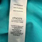 Chico's Chico’s Peacock Blue Full Zip Jacket Shirred Sleeves w/Toggle Adjust Size 2 (12) Photo 10