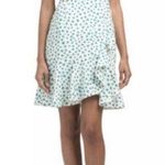 Rebecca Taylor Emerald Daisy Print Ruffle Hem Dress Photo 0