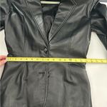 Margaret Godfrey Black Vintage Leather Jacket Blazer Size 10 Great Condition Photo 6