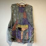 Vintage Vest Womens 2XL XXL Plus Patchwork Folk Art Hippie Festive Boho Art Wear Purple Size 2X Photo 7