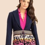 Trina Turk ππ Beacon Blazer ~ Beach Side Abstract Tropical Print 14 NWT Photo 0