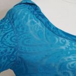 Jockey Person 2 Person Teal Paisley Burnout Hooded Top Sz Medium Green Photo 6