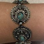 Sarah Coventry Bracelet Indian Treasure Vintage Faux Turquoise Silvertone Boho Silver Photo 0