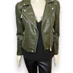 BLANK NYC | Forest Green City Jungle Vegan Leather Moto Jacket Size XS Photo 8