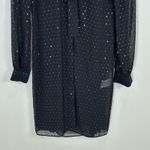 Michael Michael Kors Black Polka Dot Shirt Dress XXS Bow Tie Neck Long Sleeve Photo 6
