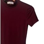 Forever 21 Popular 21 Womens Short Sleeve Bodycon Sculpting Dress Solid Maroon Size XL NEW Photo 2