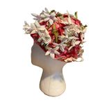 VINTAGE CIRCA 1960'S HANDCRAFTED PINK W/SILK FLOWERS CLOCHE HAT Photo 5