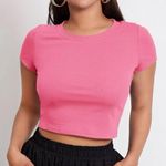 SheIn Cropped Ribbed Tee Photo 0