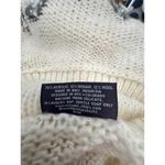 Wooden Ships Open Knit White "Peace" Crew Neck Sweater in S/M Photo 5