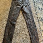Paige Hoxton Ultra Skinny Brown Snakeskin Jeans Photo 11