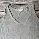 Cloud Chaser Sweater Lace V Neck Sleeveless Tank Top Grey Gray White S SM Small Photo 4