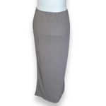 Y2K Ann Ferriday Los Angeles Gossimer Taupe Maxi Skirt Exposed Seam Sheer Gray Photo 3