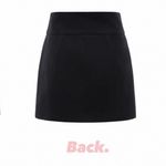 Elegant Tweed Trimmed Navy Blue Silver Button Embellished Mini Skirt Size XS Photo 3