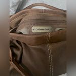 Coldwater Creek Vintage Leather Tote Satchel Purse Tan Brown Hobo Bag, Brass Hardware Photo 4